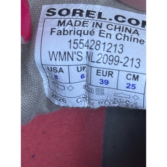 Sorel Waterproof Womens Duck Boots Size 8 Olive Green & Orange Rubber Sole - Picture 4 of 10